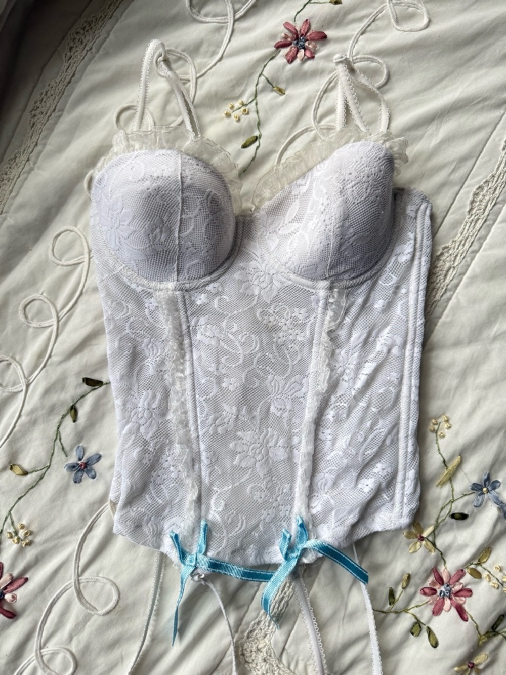 Y2K Lace Bustier Corset Top